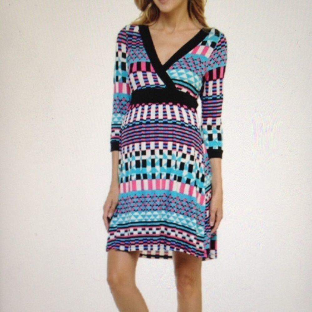 ❤️MOMS DAY GIFT❤️Bellino Multi Color Dress- Size M - Picture 2 of 5